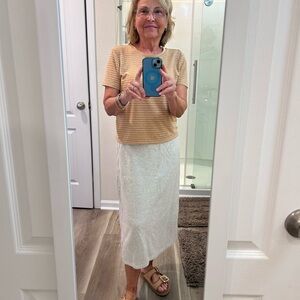 Women's  Grey Midi Skirt - Lightweight Casual